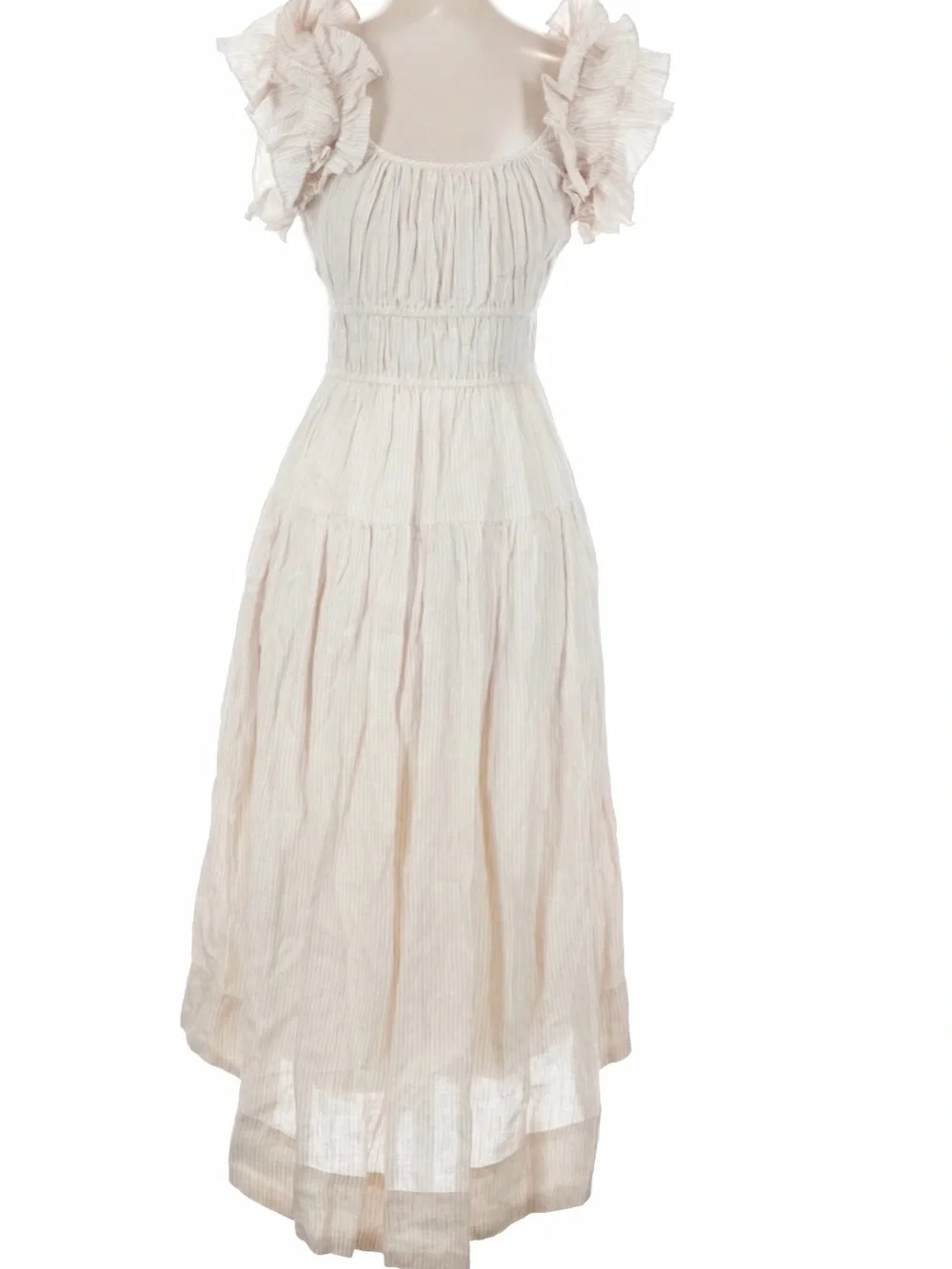 Ulla Johnson Rissa Midi Linen Dress size 0 Color Sand - Picture 3 of 5
